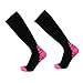 Produktbild YaptheS Unisex Compression Socks Athletic Fit-Boost Ausdauer Circulation Erholung Strümpfe für Männer und Frauen Rosa L XL Größe 1 Paar