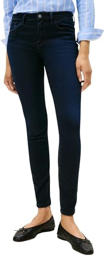 Tommy Hilfiger Donna Jeans Nina Como Skinny Vita Media, Blu (Nina), 33W/30L