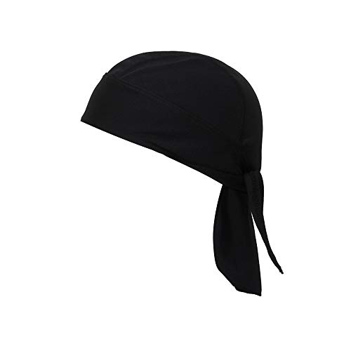 TOPTIE Sombrero Pirata Ciclismo Durag Debajo del Casco Headwear Tapa de Calavera Refrescante Negro