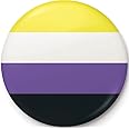 Funky Gifts Non-Binary Pride Flag Button Badge (25mm)