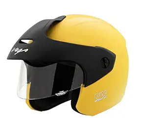 Vega Junior Buds Open Face Helmet (Yellow, XS)