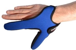 Right handed Casting glove for Sea Fishing/Carp Fishing. Finger and Thumb Protection (blue)