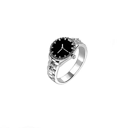 Preisvergleich Produktbild Tuipong klassische und modische Ringuhr, Fingerringuhr, Geschenk für Sie Liebhaber, Familie, Tochter, Freundin, Valentin, Verlobte, Frau, Mutter, 7# (16.8mm)