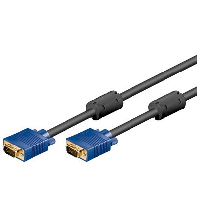 Monitorkabel Full HD SVGA (15-polig HD Stecker auf 15-polig HD Stecker XGA SVGA) schwarz (10 m)