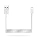 Produktbild OKCS Spiralkabel USB 2.0 Ladekabel Lightning - für Apple iPhone XS, XR, XR Max, X, 8, 8 Plus, 7, 7 Plus, 6, 6s, 6 Plus 6s Plus, 5, 5s, 5c, iPad 4 & Mini, iPad 5 Air - Weiß