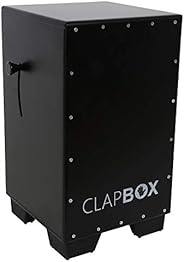 Clapbox Adjustable Snare Cajon CB50- Oak Wood, (H:50 W:30 L:30) - 3 Internal Snares, black