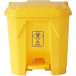 B-fengliu PEDALE Couvercle Poubelle for la Maison, Cuisine, Salle de Bains et Poubelle, Jaune/Quatre Tailles à Choisir (Size : 30L)