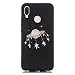 Produktbild LeviDo Kompatibel für Huawei Nova 3i Hülle Silikon Bumper Neu Hüllen Schutzhülle Kreativ für Huawei Nova 3i Weich Gummi Ultra Dünn Stoßstange Schwarz Handyhülle Cover, Raumfahrzeug