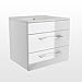 Produktbild Design Badmöbel Unterschrank + Waschbecken 60 cm in der Farbe Weiss / Weiß Hochglanz / Soft-Close / Montagefertig / MADE IN GERMANY