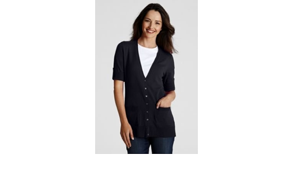 elbow length cardigan