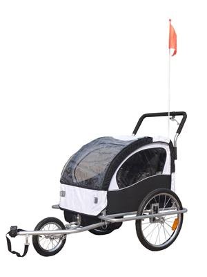 2 in 1 Jogger Fahrradanhänger Kinderwagen Kinderanhänger Fahrrad Anhänger - 4