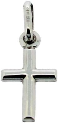 Christopher James of London9ct Solid White Gold Cross Pendant 11 x 9mm In Presentation Gift Box