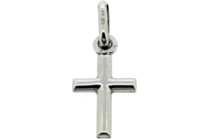 Christopher James of London 9ct Solid White Gold Cross Pendant 11 x 9mm In Presentation Gift Box