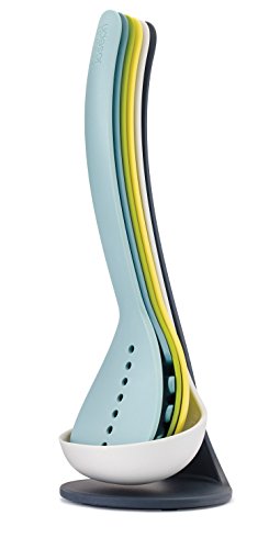 Joseph Joseph 10140 Nest Kuchenhelfer Plus Opal Küchhelfer-Set mit magnetischem Aufbewahrungsständer Nylon, 6 Einheiten, 11,3 x 11,3 x 33,5 cm, opalfarben - 2