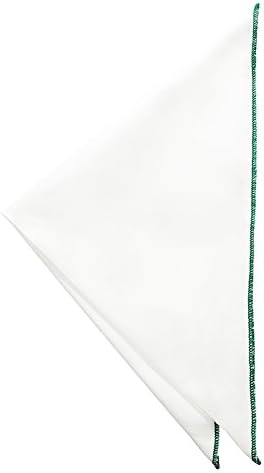 100% Cotton Pocket Square with Colour Border (Green)