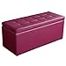 Produktbild Rechteckige Lagerung Osman Sofa Bank PU Leder Leder einfach zu Reinigen Größe: 120cm * 40cm * 40cm (Farbe : Purple)