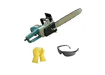 Toolscentre Powerful 16 Electric Chainsaw For Fast & Easy Trimming,Pruning & Light Cutting With Free Combo Of Safety Goggles & Rubber Gloves.