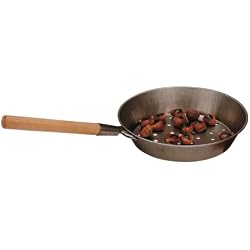 Eddingtons Poêle à châtaignes avec manche en bois Acier