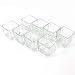 Produktbild 8 x Kleines Windlicht Glas / Teelichtglas KIM, klar, 6 x 6 x 6 cm - Windlichtglas / Teelichthalter - INNA Glas