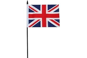 FLAGSUPERSTORE Union Jack United Kingdom Hand Waving Flag 6" x 4" inch Flag Superstore