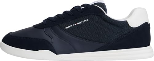 Tommy Hilfiger Uomo Sneakers con Suola Preformata LoPro Cup Mix con Lacci, Blu (Desert Sky), 42
