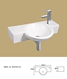Lavabo de cerámica, color blanco