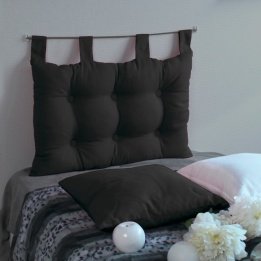 Enjoy Home Tête de Lit Coton Noir 70 x 45 cm