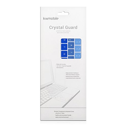 kwmobile Tastaturschutz Apple MacBook Pro 13″ / 15″ (ab 2016) Touchbar – QWERTZ Silikon Laptop Tastaturfolie – Notebook Tastaturschutzfolie Hellblau Dunkelblau - 6