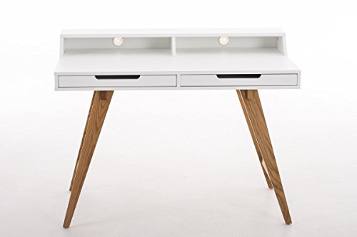 CLP Home Office Desk/Writing Desk EATON, made of MDF & oak wood, 2 drawers + wide desktop, choose from up to 2 sizes 110 x 60 cm