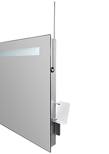 100cm LED Multimedia Badspiegel mit LED Beleuchtung + Uhr + Radio + MP3 + USB-Anschluss + Temperaturanzeige + TOUCH SCHALTER feuchtraumgeeignet einbaufertig - 5