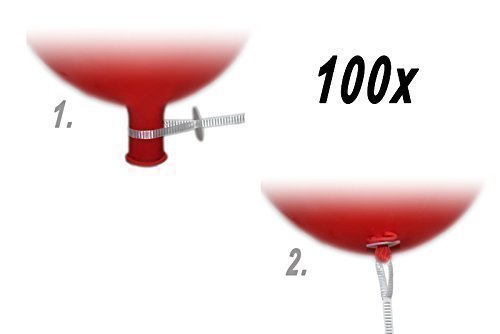 100 Schnellverschlüsse Luftballons Ballonbänder Ballonband Verschlussband