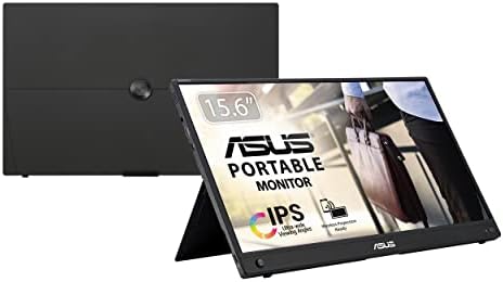 ASUS ZenScreen GO Monitor da Gaming Portatile 15.6” 1080P FHD (MB16AWP) - Monitor da Viaggio IPS USB-C e HDMI, Mirroring Wireless, Cavalletto Integrato, Monitor Esterno per Laptop, Macbook e Telefono