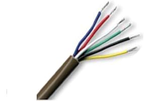 Ali's DIY Câble d'alarme isolé en PVC Marron 6 core fils - 10 metre Longueur de coupe personnalisée