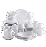 Insgesamt besteht dieses Geschirrset, Teeservice und Frühstücksset aus 42 Teilen und ist ideal für die ganze Familie. Hartporzellan ist selbstverständlich BPA-frei und enthält kein schädliches Melamin.