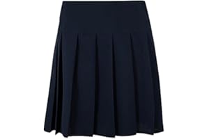 ALANNA JONES Girls Women Ladies Kids All Round Pleated School Uniform Skirt with Zip Drop Waist
