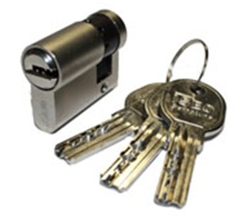 Preisvergleich Produktbild Profilhalbzylinder"ISEO R6", 90 / 10, inkl. 3 Schlüssel