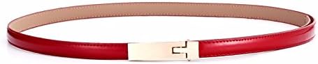 YXLMZ*Ladies Leather candy color waist mirror patent leather belt,Claret