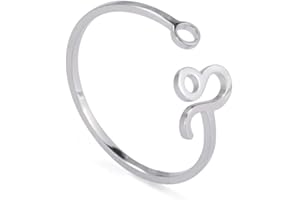 Dreamtimes Anelli zodiacali in acciaio inossidabile per donna 12 segni zodiacali Anello aperto Ariete Leone Vergine Gemelli Bilancia Pesci Scorpione Regalo di compleanno
