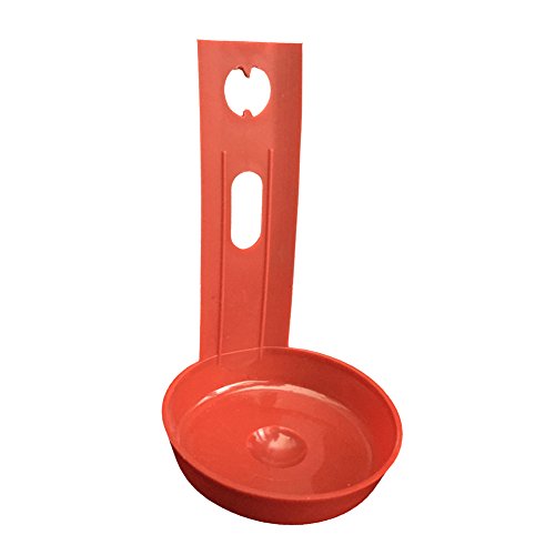 Adhere To Fly 10 Pcs Automatic Feed Poultry Water Drinking Cup Chicken Feeder Fowl Drinker (Red)