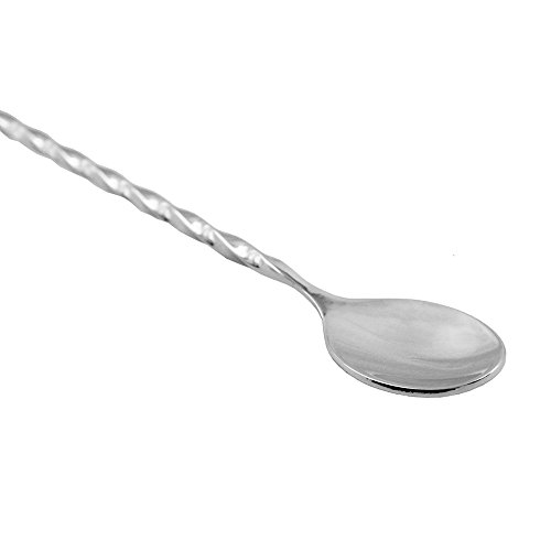 LIKECAR 10-Zoll-Edelstahl Löffel Mixen von Cocktails Stahl Edelstahl Verdrehte Neck Bar Cocktail Löffel Zum Umrühren - 7