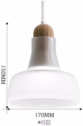 Jubaopen Wooden Crystal Glass Retro Chandelier Bar Counter Bedroom Corridor, White B 17 * 15cm