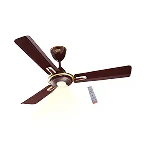 HYFA - 24W BLDC Smart Ceiling Fan with Remote 5 Star Energy Saving Maxwin Smart Fan With Adjustable LED Light With Decorations (Brown Color)