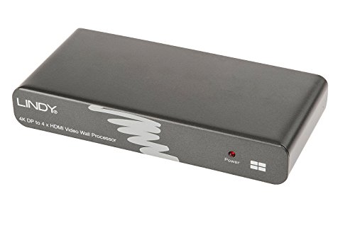 spécification Lindy 38418 Convertisseur avec processeur DP 1,2 vers 4 x HDMI Noir