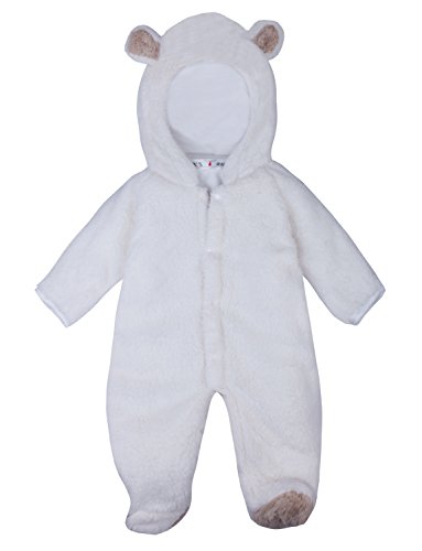 Tom's Ware Newborns Unisex Baby's Winter Lamby Hoodie Coat TWBC006-1 WHITE-95(US 24-36 MONTHS)