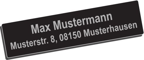 Preisvergleich Produktbild Adressschild ALU elox. 40x10mm mit hochwertiger Lasergravur inkl. Klebestreifen"Drohnenkennzeichen"