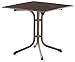 Produktbild SIEGER 3130-70 Boulevard-Klapptisch mit vivodur-Platte 80x80 cm, Stahlrohrgestell Marone, Tischplatte Schieferdekor Mocca, Schiefer