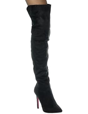 Angkorly - damen Schuhe Oberschenkel-Boot - Sexy - Stiletto - Classic Stiletto 10.5 CM