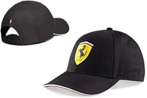 Ferrari Cappello Nero Ufficiale Bambino Kids Cappellino Berretto Scuderia Cavallino Rossa CAPFERBANE