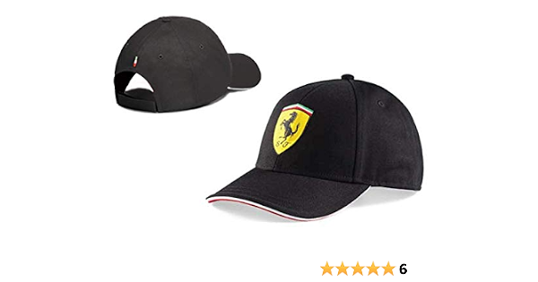 Cappello Ferrari Ufficiale Uomo Adulto Nero Cappellino Berretto Scuderia  Cavallino Rossa CAPFERNE : Sport e tempo libero