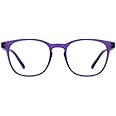 HUSTLR Zero Power Bluecut & Antiglare Computer Eyeglasses | Full Rim Square | As Seen On Shark Tank | Peyush Bansal Glasses | For Men & Women | Medium | LB E14058-W